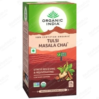 Чай Тулси со специями марки Органик Индия, 25 пакетиков, Tulsi Masala Chai Organic India 