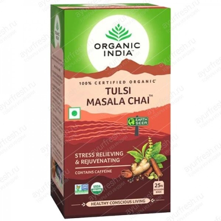 Чай Базиликовый со специями 25 пак, Tulsi Chai Masala