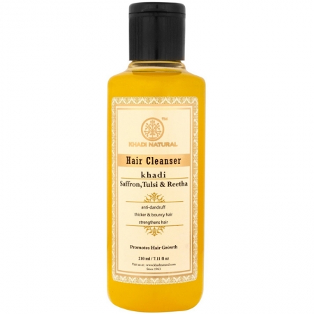 Травяной Шампунь Шафран, Туласи и Ритха, 210 мл Khadi Saffrron, Tulsi & Reetha Shampoo