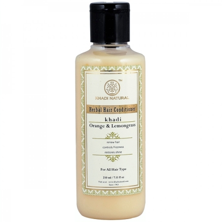 Натуральный кондиционер Khadi Апельсин и Лимонная трава, 210 мл Herbal Orange Lemongrass Hair Conditioner