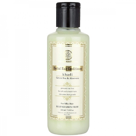 Натуральный кондиционер Khadi Зеленый чай и Алое вера, 210 мл Herbal Green Tea & Aloevera Hair Conditioner