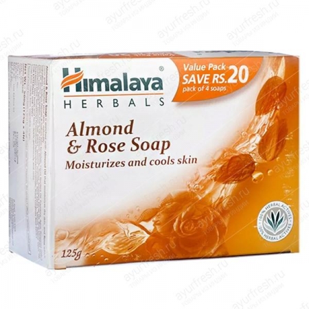 Мыло Миндаль и Роза 75 г, Himalaya Herbals