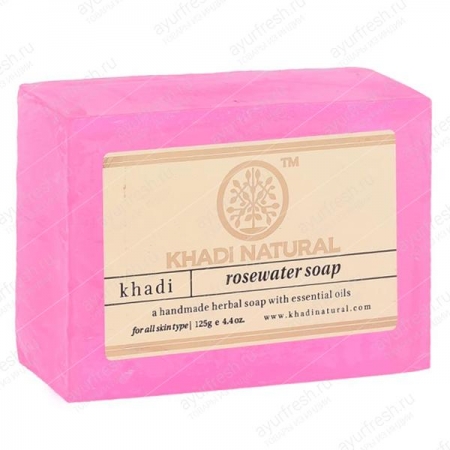 Мыло ручной работы Розовая вода 125 г Khadi Rosewater Soap