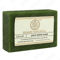 Мыло Чистый Ним марки Кхади, 125 грамм, Pure Neem Khadi