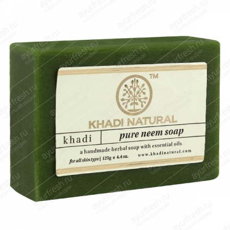 Мыло ручной работы Чистый Ним 125 г Khadi Pure Neem Soap