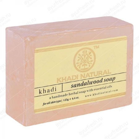 Мыло ручной работы Сандаловое дерево 125 г Khadi Sandalwood Soap