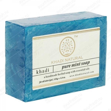 Мыло ручной работы Чистая Мята 125 г Khadi Pure Mint Soap