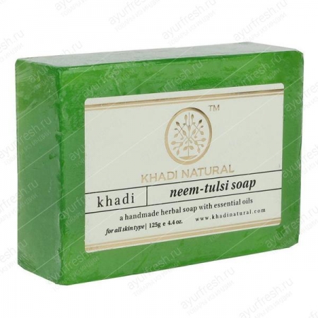 Мыло ручной работы Ним и Туласи 125 г Khadi Neem-Tulsi Soap