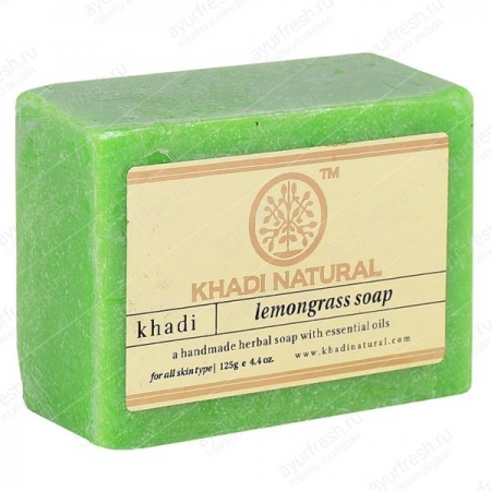 Мыло ручной работы Лемонграсс 125 г Khadi Lemongrass Soap