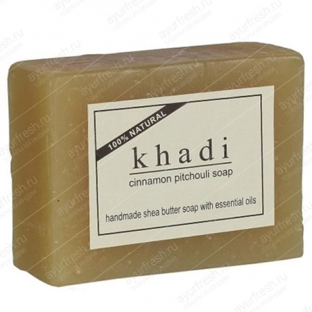 Масляное мыло Корица и Пачули 100 г Khadi Cinnamon Pitchouli Soap