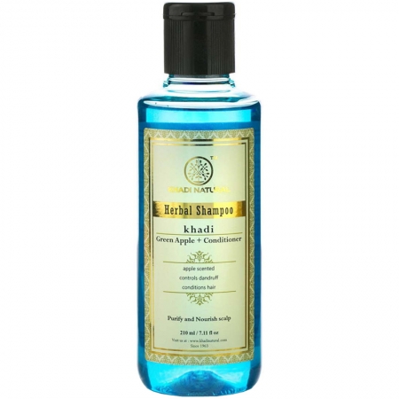 Травяной Шампунь - Кондиционер Зеленое яблоко, 210 мл Khadi Green Apple + Conditioner Shampoo