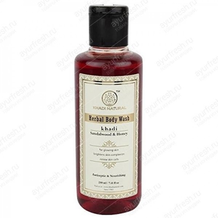 Гель для душа Сандал и Мед 210 мл Khadi Woody Sandal & Honey Body Wash