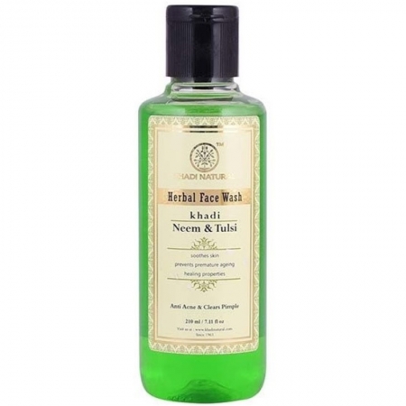 Очищающее средство для лица и тела Ним и Туласи 210 мл Khadi Neem & Tulsi Body & Face Wash