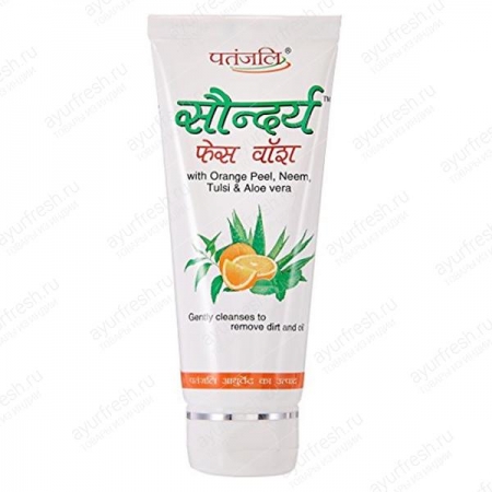 Гель для умывания Саундарья 60 г, Patanjali Beauty Face Wash (Saundarya)