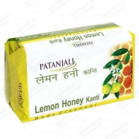 Мыло Лимон и Мед 75 г Patanjali Kanti Lemon Honey Soap