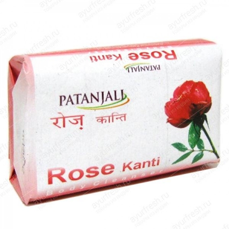 Мыло Роза 75 г Patanjali Kanti Rose Soap