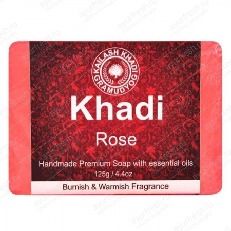 Мыло ручной работы Роза 125 г Khadi Rose Soap