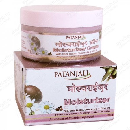 Увлажняющий крем для лица Масло Ши, Ромашка и Олива 50 г Patanjali Moisturising Cream