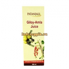 Сок Гилой Амла 500 мл, Patanjali Giloy amla juice, 570 gm