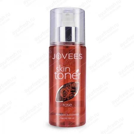 Тоник для лица и шеи из лепестков роз 100 мл, Jovees Skin Toner Rose