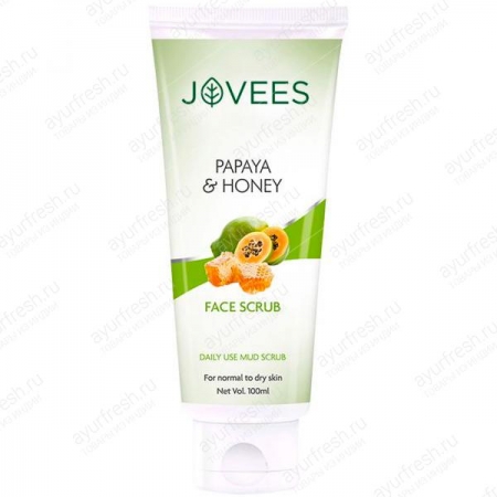 Скраб для лица Папайя и Мед 50 г, Jovees Papaya&Honey Face Scrub