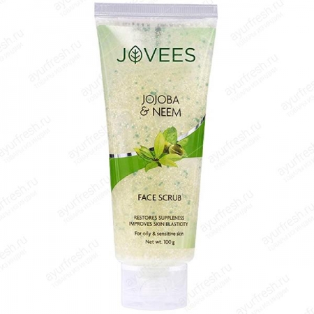 Скраб для лица Жожоба и Ним 100 г, Jovees Jojoba&Neem Face Scrub