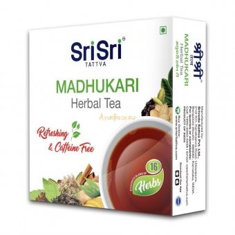 Травяной чай Мадхукари 100 г, Sri Sri Tattva Herbal Tea Madhukari 100gm