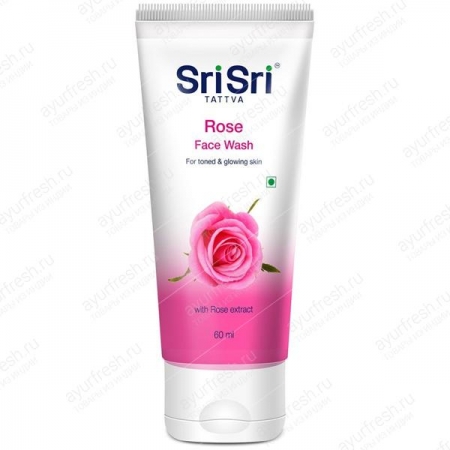 Гель для умывания Роза 60 мл (Sri Sri Ayurveda Rose Face wash)