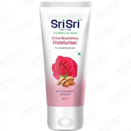 Питательный крем для лица с розой и миндалем 60 мл (Sri Sri Extra Nourishing Moisturiser)