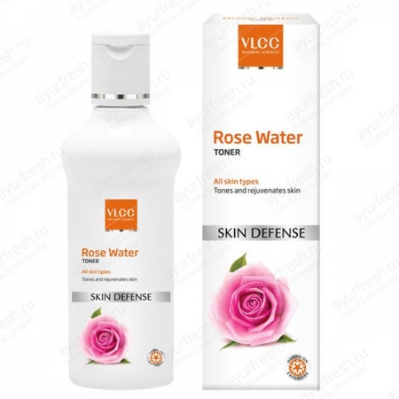 Освежающий тоник для лица с лепестками роз 100 мл VLCC Rose Water Toner