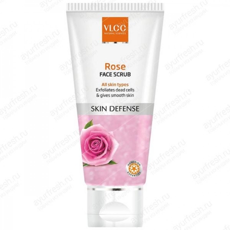 Защитный скраб для лица с розой VLCC Rose Face Scrub