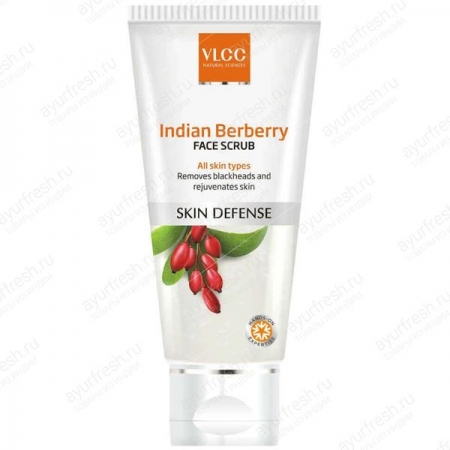 Защитный скраб для лица с индийским барбарисом 80 гр, VLCC Indian Berberry Face Scrub