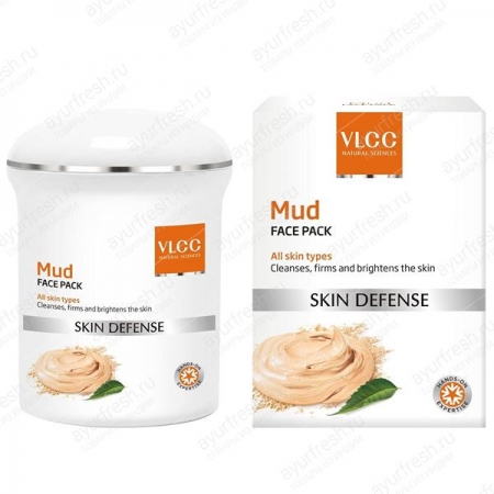 Защитная маска для лица с белой китайской глиной 70 гр VLCC Skin Defense Mud Face Pack