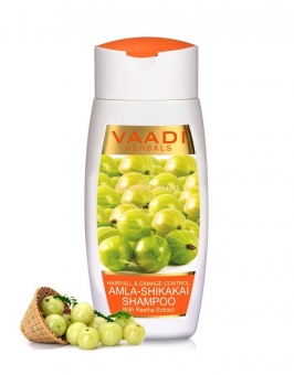 Шампунь против выпадения волос Амла и Шикакай 110 мл, Vaadi Herbals Amla Shikakai Shampoo