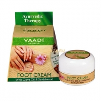 Крем для ног с маслом сандала и гвоздики 30 г, Vaadi Foot Cream Clove&Sandal Oil