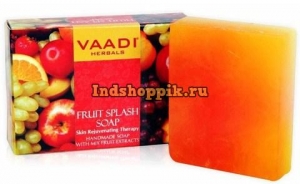 Мыло Восстанавливающее фруктовое для лица и тела 75 г, Vaadi Fruit Splash Soap