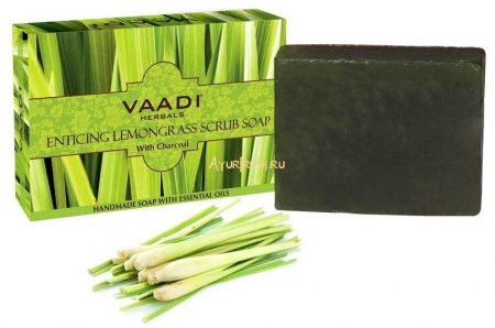 Мыло-скраб с Лемонграсс 75 г, Vaadi Enticing Lemongrass Scrub Soap