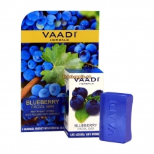 Мыло Антивозрастное для лица Черника и Мята 25 г, Vaadi Blueberry Facial Bar with Mint