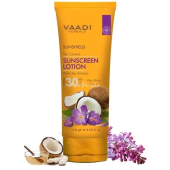 Солнцезащитный лосьон с экстрактом сирени SPF 30 110 мл, Vaadi Sunscreen Lotion With Lilac Extract