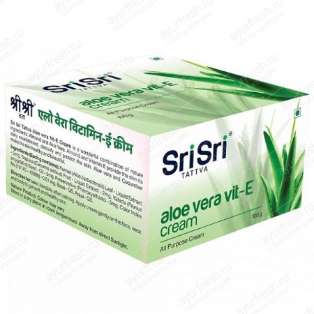 Крем с Алое вера, 100 г, Sri Sri Aloevera with (vit-E) Cream