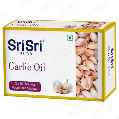 Чеснок 30 капсул, Sri Sri Garlic Oil Capsule