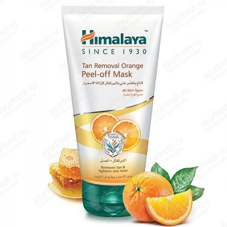 Маска-пленка для лица Апельсин 100 г, Himalaya Herbals Tan Removal Orange Peel-off Mask