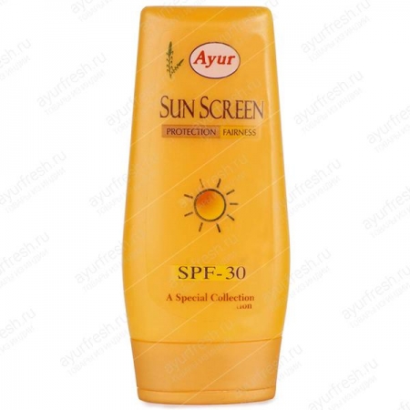 Солнцезащитный лосьон SPF 30 100 мл, Ayur Sunscreen Lotion