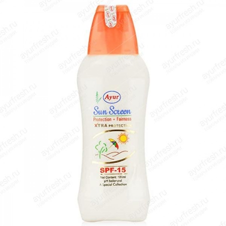 Солнцезащитный лосьон SPF 15 100 мл, Ayur Sunscreen Lotion