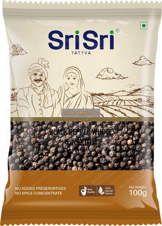 Черный перец целый 100 г, Sri Sri Tattva Kali Mirch (Black Pepper Whole)