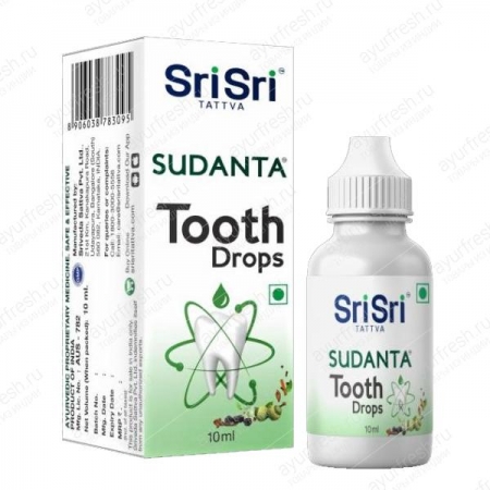 Зубные капли Суданта 10 мл, Sri Sri Tattva Tooth Drops Sudanta