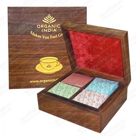 Эксклюзивный чайный набор в деревянной шкатулке 60 пак, Executive Deluxe Wooden Gift Box