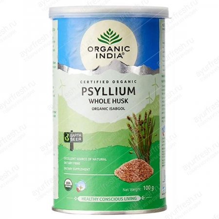 Псиллиум хаск 100 г, Psyllium Husk Organic India