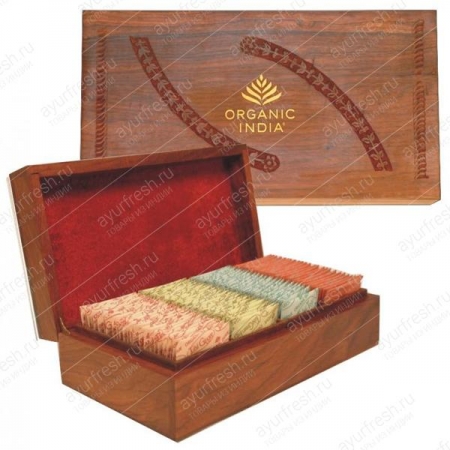 Супер чайный набор в деревянной шкатулке 100 пак, Super Deluxe Wooden Gift Box