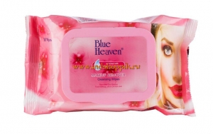 Салфетки для снятия макияжа 30 шт, Makeup Remover Cleansing Wipes Blue Heaven